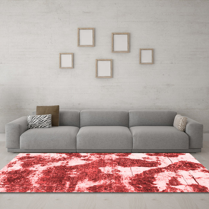 Modern Red Washable Rugs
