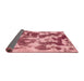 Sideview of Abstract Pink Modern Rug, abs1138