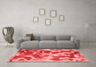 Modern Red Washable Rugs