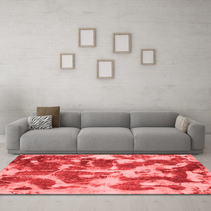 Modern Red Washable Rugs