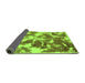 Sideview of Abstract Green Modern Rug, abs1138grn