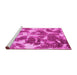 Sideview of Machine Washable Abstract Pink Modern Rug, wshabs1138pnk