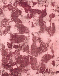 Machine Washable Abstract Pink Rug, wshabs1138