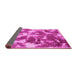 Sideview of Abstract Pink Modern Rug, abs1138pnk