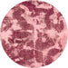 Square Abstract Pink Modern Rug, abs1138