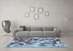 Machine Washable Abstract Light Blue Modern Rug in a Living Room, wshabs1138lblu