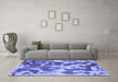 Machine Washable Abstract Blue Modern Rug in a Living Room, wshabs1138blu