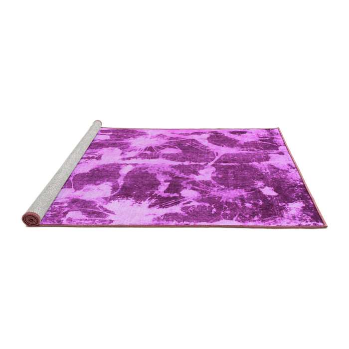 Sideview of Machine Washable Abstract Purple Modern Area Rugs, wshabs1138pur