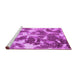 Sideview of Machine Washable Abstract Purple Modern Area Rugs, wshabs1138pur
