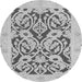 Round Abstract Gray Modern Rug, abs1139gry