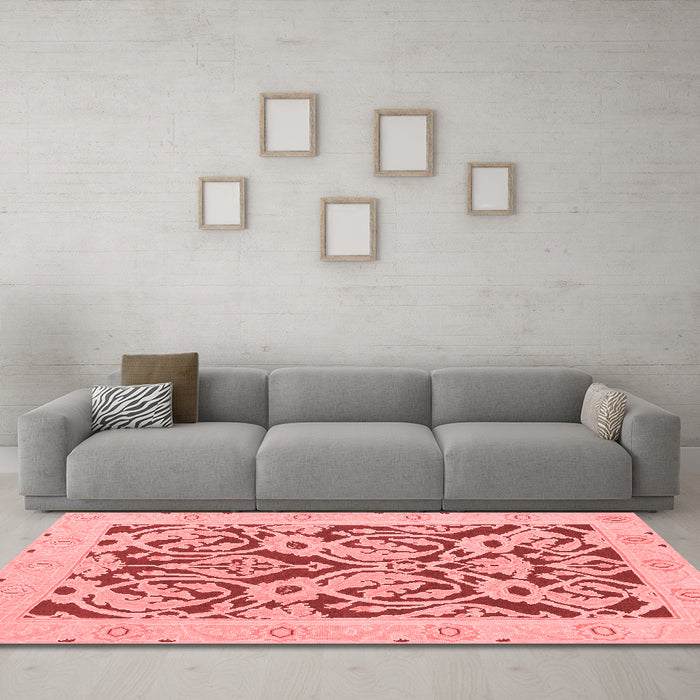 Modern Red Washable Rugs
