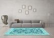 Machine Washable Abstract Light Blue Modern Rug in a Living Room, wshabs1139lblu