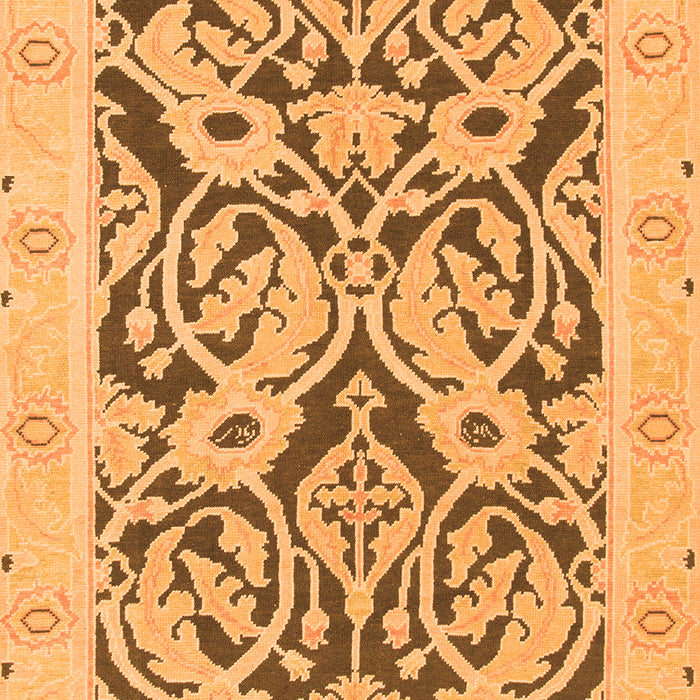 Machine Washable Abstract Orange Modern Area Rugs, wshabs1139org