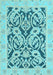 Machine Washable Abstract Light Blue Modern Rug, wshabs1139lblu