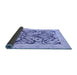 Sideview of Abstract Blue Modern Rug, abs1139blu