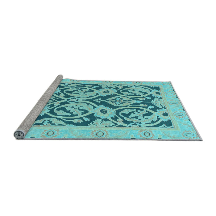 Sideview of Machine Washable Abstract Light Blue Modern Rug, wshabs1139lblu