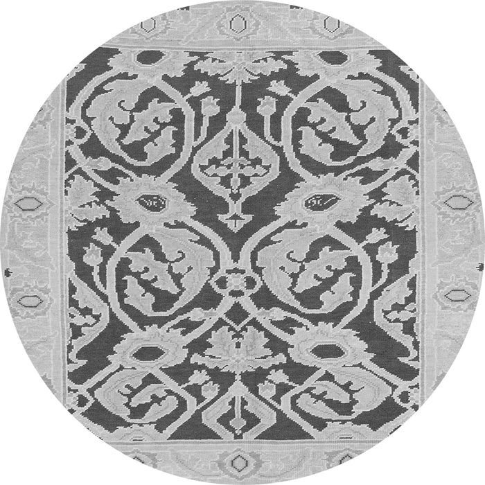 Round Machine Washable Abstract Gray Modern Rug, wshabs1139gry