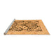 Sideview of Machine Washable Abstract Orange Modern Area Rugs, wshabs1139org