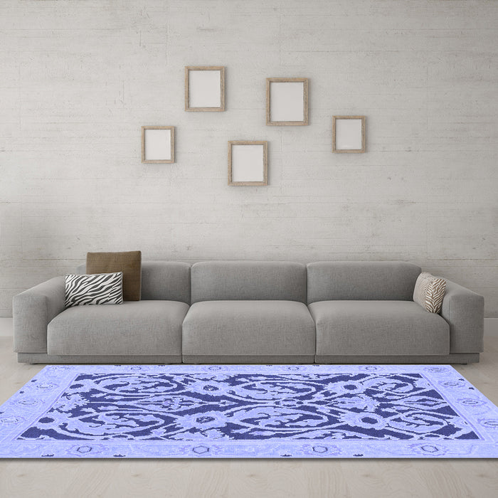 Machine Washable Abstract Blue Modern Rug in a Living Room, wshabs1139blu