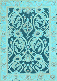 Abstract Light Blue Modern Rug, abs1139lblu