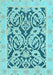 Abstract Light Blue Modern Rug, abs1139lblu