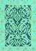 Abstract Turquoise Modern Rug, abs1139turq