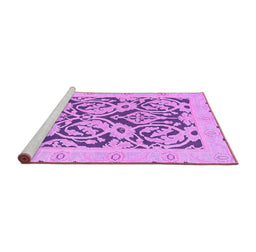 Sideview of Machine Washable Abstract Purple Modern Area Rugs, wshabs1139pur