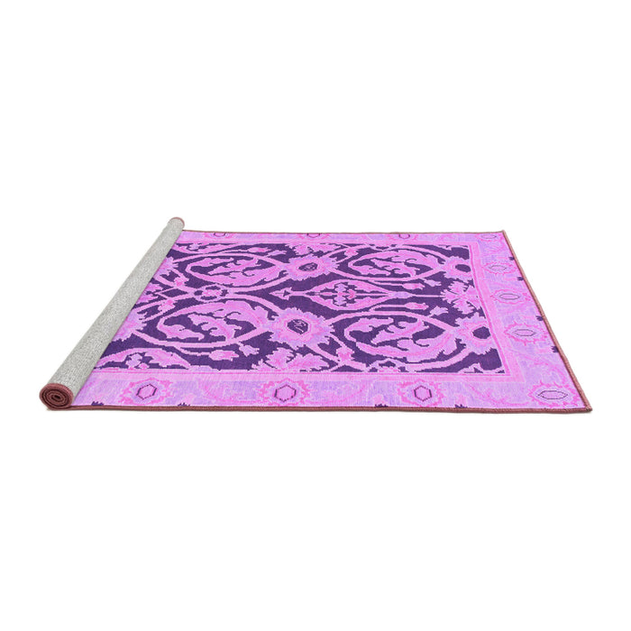 Sideview of Machine Washable Abstract Purple Modern Area Rugs, wshabs1139pur