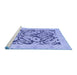 Sideview of Machine Washable Abstract Blue Modern Rug, wshabs1139blu