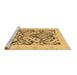 Sideview of Machine Washable Abstract Brown Modern Rug, wshabs1139brn