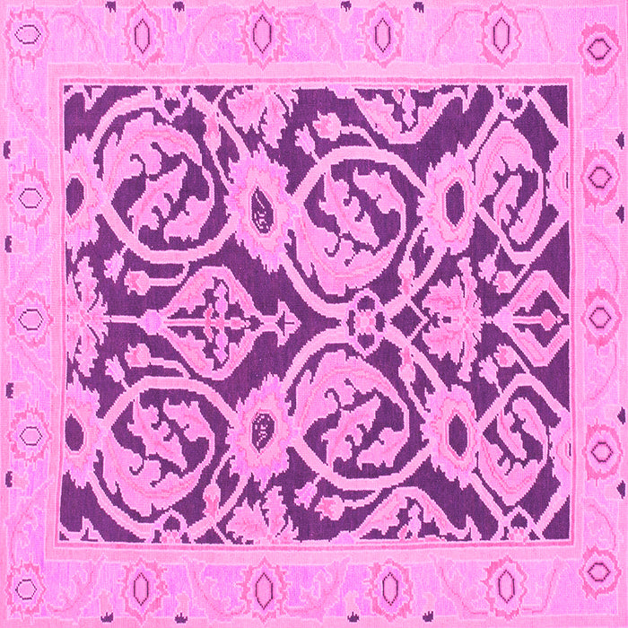 Square Abstract Pink Modern Rug, abs1139pnk