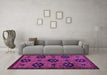 Machine Washable Abstract Purple Modern Area Rugs in a Living Room, wshabs113pur