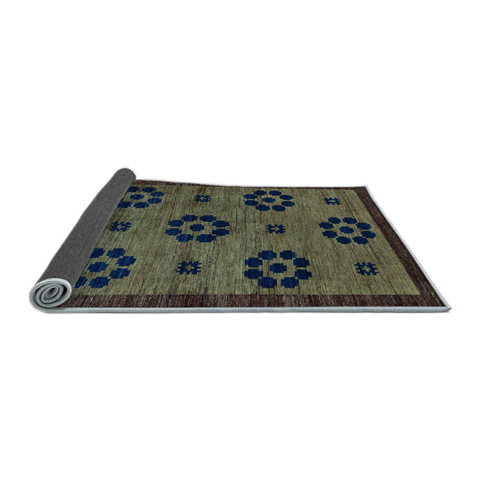 Sideview of Abstract Light Blue Modern Rug, abs113lblu