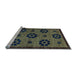 Sideview of Machine Washable Abstract Light Blue Modern Rug, wshabs113lblu