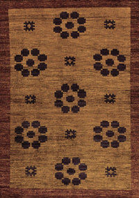 Abstract Brown Modern Rug, abs113brn