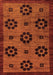 Machine Washable Abstract Orange Modern Area Rugs, wshabs113org