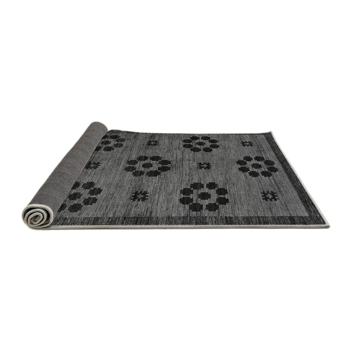 Sideview of Abstract Gray Modern Rug, abs113gry