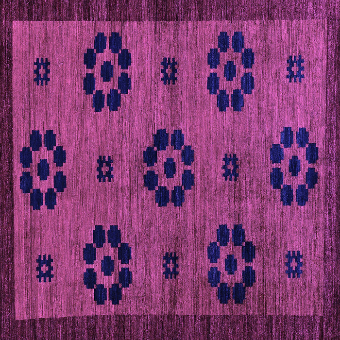 Square Abstract Purple Modern Rug, abs113pur