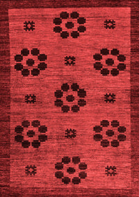 Abstract Red Modern Rug, abs113red