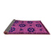 Sideview of Abstract Purple Modern Rug, abs113pur