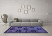 Machine Washable Abstract Blue Modern Rug in a Living Room, wshabs113blu