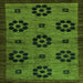 Square Abstract Green Modern Rug, abs113grn