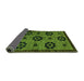 Sideview of Abstract Green Modern Rug, abs113grn