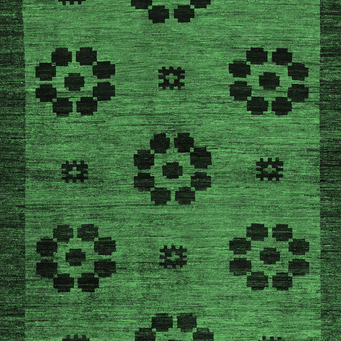 Abstract Emerald Green Modern Rug, abs113emgrn