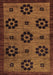 Machine Washable Abstract Brown Modern Rug, wshabs113brn