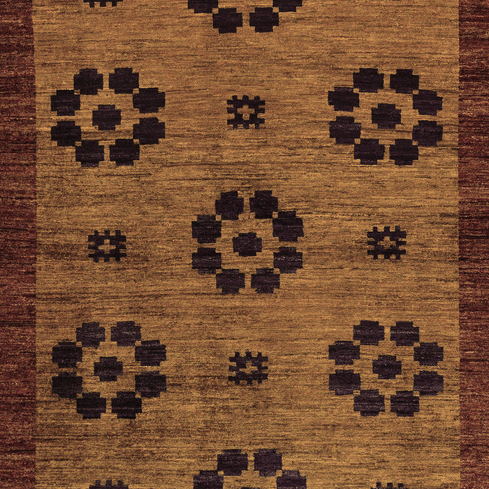 Machine Washable Abstract Brown Modern Rug, wshabs113brn