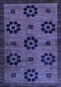 Abstract Blue Modern Rug, abs113blu