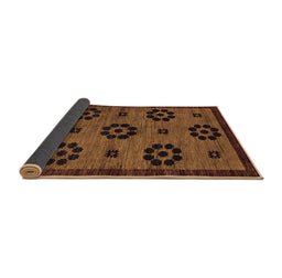 Sideview of Abstract Brown Modern Rug, abs113brn
