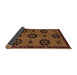 Sideview of Abstract Brown Modern Rug, abs113brn