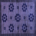 Square Abstract Blue Modern Rug, abs113blu